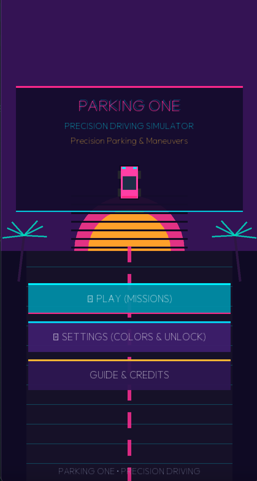 Parking One - Menu Principal Arcade